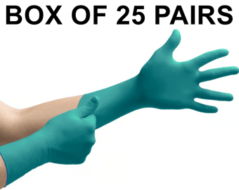 picture of Ansell Microflex 93-260 Disposable Chemical Resistant Green Glove - Box of 25 Pairs - AN-93-260