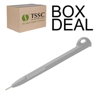 picture of Detectable Elephant Stick Pen Blue Ink - White Housing - LY - Box Deal 100 Pieces - [IH-DT105C160I01PA03]