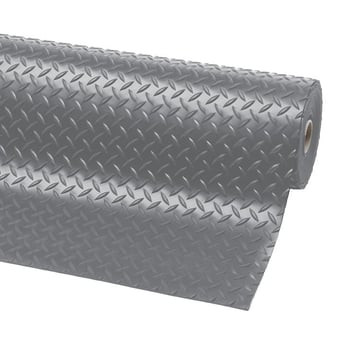 picture of PVC Diamond-Tred Anti-slip Fire Retardant Mat - Grey/Grey - 1220 x 22800mm - [WWM-61300-122228005-GRGR] - (LP)
