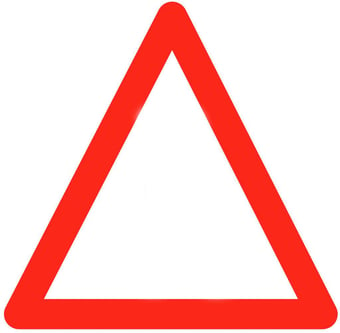 picture of Temporary Traffic Signs - Blank - Add Your Own Symbol - Class 2 Ref BS873 - 600mm Tri. - Reflective - 1mm Aluminium - [AS-ZT18-ALU]