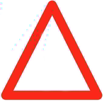 Picture of Temporary Traffic Signs - Blank - Add Your Own Symbol - Class 2 Ref BS873 - 600mm Tri. - Reflective - 1mm Aluminium - [AS-ZT18-ALU]