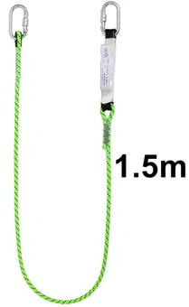 picture of G-Force Shock Absorbing Lanyard with Karabiners - 1.5m - [GF-GFBW100LB101011011-1.5]