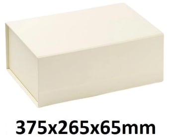 picture of Branded With Your Logo - Magnetic Gift Boxes - Ivory Colour - 375x265x65mm - [IH-RJ-BP375IVORY] - (HP)