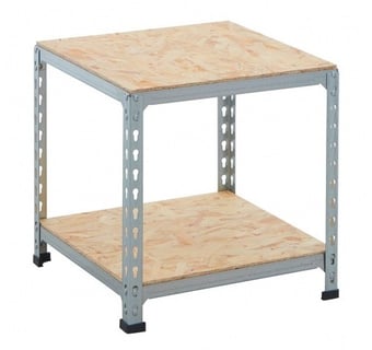 picture of BiGDUG Zinc & OSB Display Shelving - 2 Level Bay - 455h x 455w x 455d mm - [BDU-OZ444]