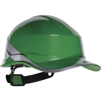 picture of Diamond V - Baseball Cap Shape - Green Safety Helmet - Unvented - [LH-DIAM5VEFL]