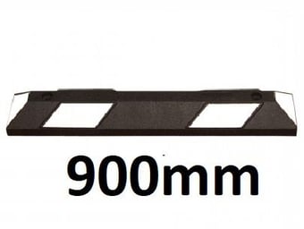 picture of TRAFFIC-LINE Park-Aid Wheel Stop - 900mmL - Black/White - Complete with Fixings - [MV-284.25.032]