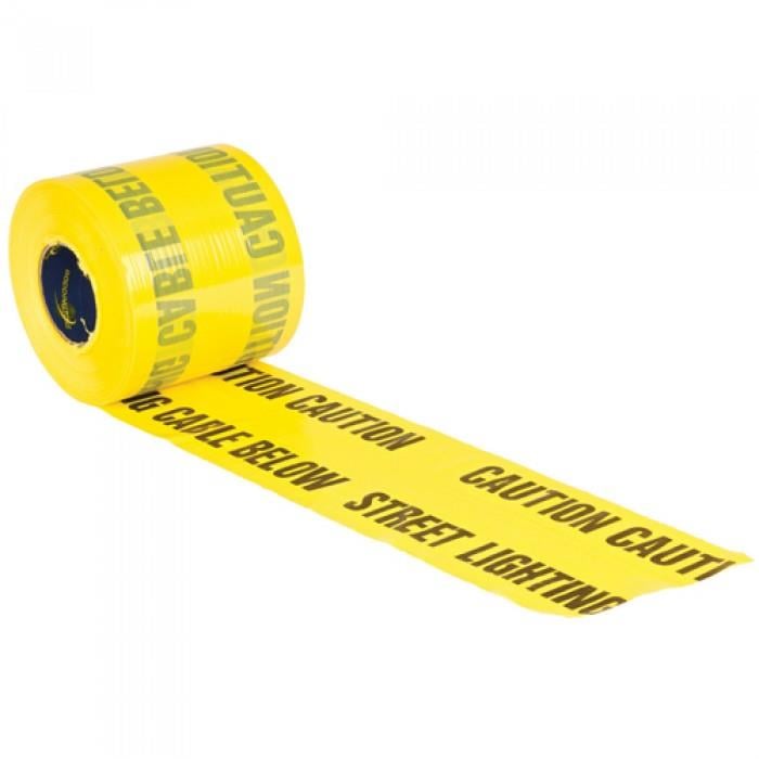 picture of Yellow Tape Warning Street Lighting Cable Below - Sold Per Roll - 365 metres x 15cm - [UT-UKT05STR]