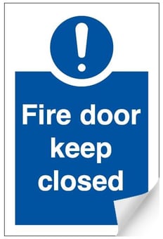 picture of Fire Door Keep Closed - BS5499 Part 1 & 5 - 100 x 150Hmm - Self Adhesive Vinyl - [AS-EC51-SAV]