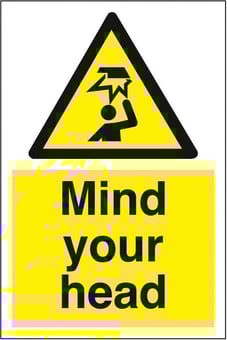 picture of Mind Your Head Sign - 200 x 300Hmm - Rigid Plastic [AS-WA43-RP]
