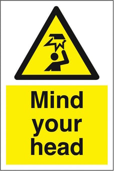 picture of Mind Your Head Sign - 200 x 300Hmm - Rigid Plastic [AS-WA43-RP]