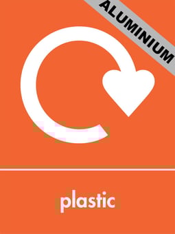 picture of Recycling Signs - Plastic - 300 X 400Hmm - Aluminium - [AS-WR09-ALU]