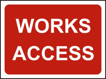 picture of Spectrum 1050 x 750mm Temporary Sign & Frame – Works Access – [SCXO-CI-13160]