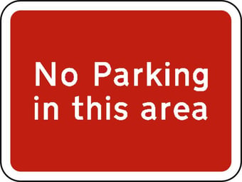 picture of Spectrum 600 x 450mm Dibond ‘No Parking In This Area’ Road Sign - Without Channel – [SCXO-CI-13102-1]