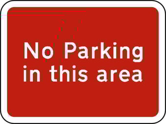Picture of Spectrum 600 x 450mm Dibond ‘No Parking In This Area’ Road Sign - Without Channel - [SCXO-CI-13102-1]