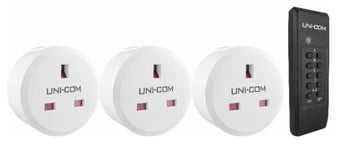 picture of Unicom Remote Control Sockets Triple Pack - [UM-67443] - (DISC-X)