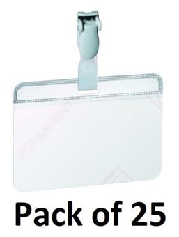 picture of Durable Self Laminating Badge - 54x90 mm - Transparent - Pack of 25 - [DL-814919]