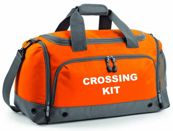 picture of Level Crossing Kit LXA - With Wooden Flag Pole - In Handy Marked Orange Printed Bag - [IH-IHLXCR-OR-WP]