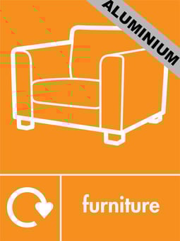 picture of Recycling Signs - Furniture - 300 X 400Hmm - Aluminium - [AS-WR70-ALU]