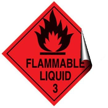 picture of Hazchem & Transport Labels - Flammable - Conforms to Dangerous Goods Regulations - 100 X 100Hmm - Self Adhesive Vinyl - [AS-DA1-SAV]