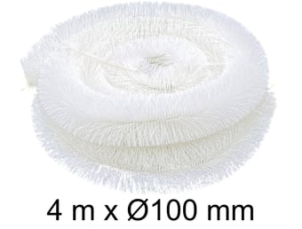 picture of Porcupipe - White Gutter Brush - 4m x 100mm - [BRW-99.4052]