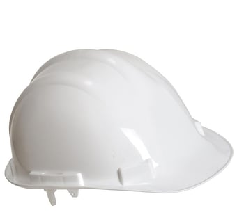 picture of Portwest - PW50 - White Expertbase Safety Helmet - Unvented - Electrical Properties - [PW-PW50WHR]