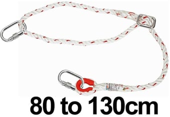 picture of Climax - Work Positioning Lanyard 80cm to 130cm With Ring Type Length Adjuster And Two Karabiners - [CL-30/K-80-130]
