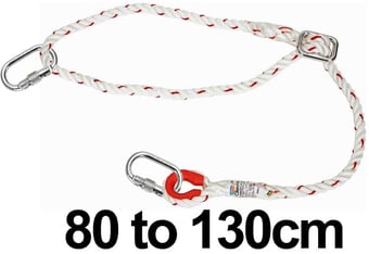 picture of Climax - Work Positioning Lanyard 80cm to 130cm With Ring Type Length Adjuster And Two Karabiners - [CL-30/K-80-130] - (DISC-W)