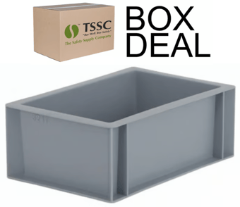 picture of BiGDUG Euro Stacking Box - 120h x 200w x 300d mm - 5L - Grey - Box Deal of 10 - [IH-BDU-BNB3211G] - (LP)