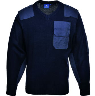 picture of Portwest - Navy Blue Nato Sweater - 100% Acrylic - 580g - PW-B310-NAR