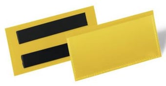 picture of Durable - Magnetic Document Pouch 100 x 38mm - Yellow - Pack 50 - [DL-174104]