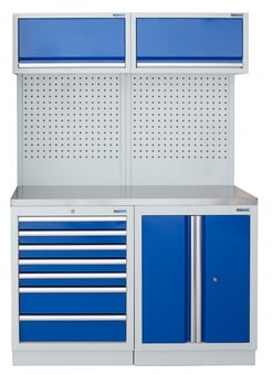 picture of BiGDUG 1361mm Wide Storage System - 7 Drawer Cabinet - 2 Door Cupboard - Stainless - [BDU-TGCS51GBS] - (LP)