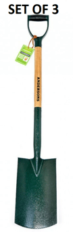 picture of Andersons Carbon Steel Digging Spade - Set of 3 - [CI-GA124L]