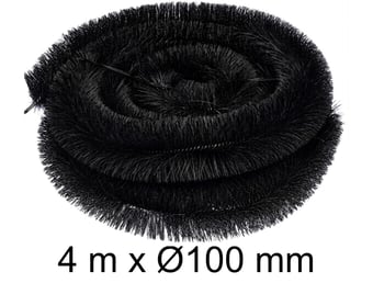 picture of Porcupipe - Black Gutter Brush - 4m x 100mm - [BRW-99.4061]