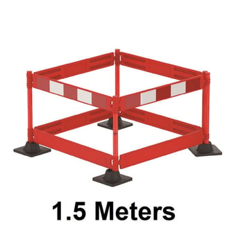 picture of JSP - Champion Plus Folding Barrier System - Red - 1.5 metres - [JS-KCC053-200-600]