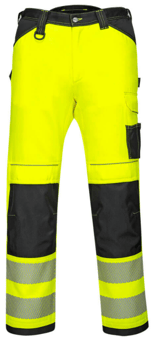 picture of Portwest - PW3 Hi-Vis Ladies Stretch Work Trouser - Yellow/Black - PW-PW385YBR