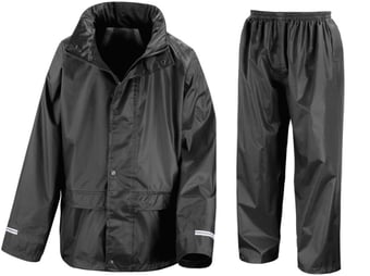 picture of Result Junior Rain Suit - Jacket and Trousers - Black - [BT-R225J-BLACK]