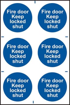 Picture of Spectrum Fire door Keep locked shut - PVC (200 x 300mm) - SCXO-CI-0153