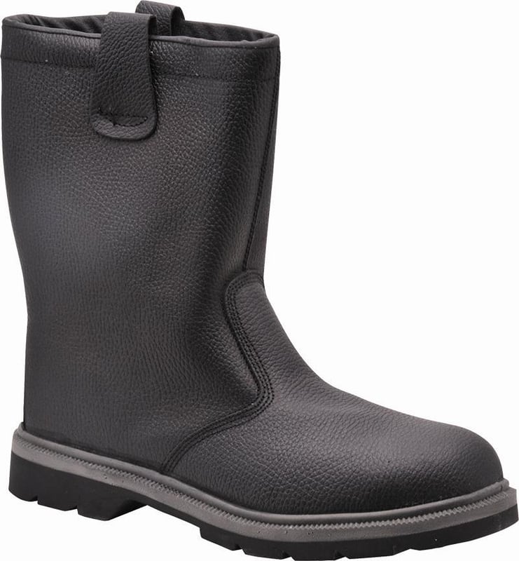 Portwest Unisex Steelite Safety Black Rigger Boot - PW-FW12BKR - (DISC-R)