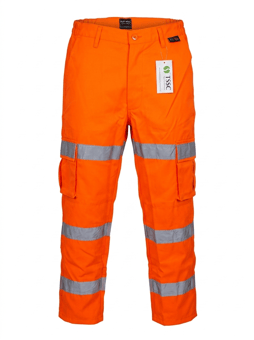 picture of Orange Hi-Vis 3 Band Combat Trouser - Regular Leg - [PLW-CTO25R] - (DISC-W)