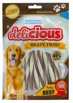 picture of World Of Pets Delicious Meaty Twists Assorted Beef & Chicken - [PD-WP271]
