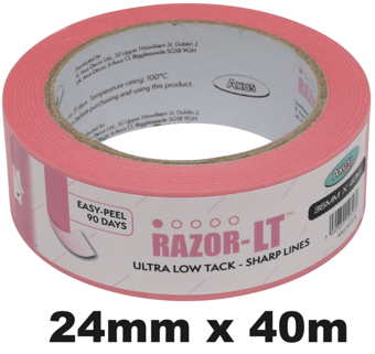 picture of Axus Decor Razor-Lt Ultra Low Tack Tape - 24mm x 40m - [OFT-AXU/MTL24]