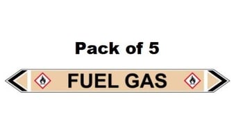 picture of Flow Marker - Fuel Gas - Yellow Ochre - Pack of 5 - [CI-13449]