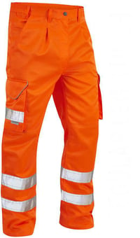Picture of Hi-Vis Orange Regular Leg Bideford Poly/Cotton Cargo Trouser - LE-CT01-O-REG