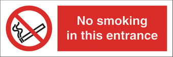 Picture of No Smoking in Entrance Sign LARGE - 600 X 200Hmm - Rigid Plastic - [AS-PR307-RP]