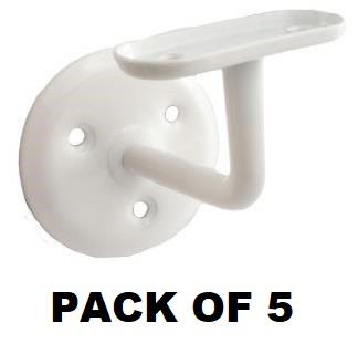 picture of White Hand Rail Bracket - 75mm - Pack of 5 - [CI-GI19L]