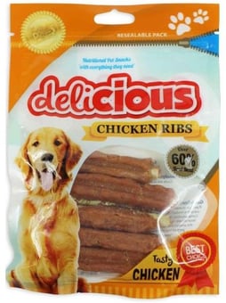 picture of World Of Pets Delicious Chicken Ribs Dog Treats 70g - [PD-WP799] - (DISC-W)