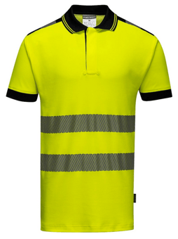 picture of Portwest - PW3 Hi-Vis Yellow/Black Polo Shirt - PW-T180YBR