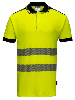 Picture of Portwest - PW3 Hi-Vis Yellow/Black Polo Shirt - PW-T180YBR