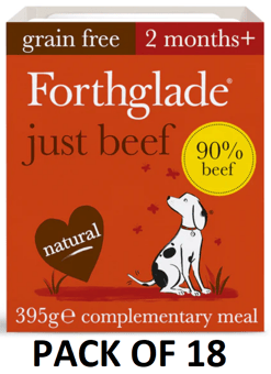 picture of Forthglade Just Beef Grain Free Wet Dog Food 18 x 395g - [CMW-FGNMB0]