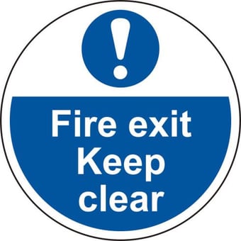 Picture of Spectrum 400mm dia. Fire Exit Keep Clear Floor Graphic - SCXO-CI-13026